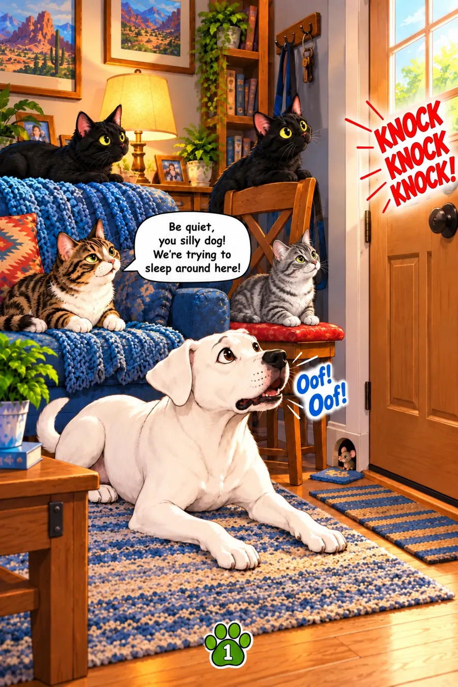 Rex in the bright illustrated world of Rex Tales