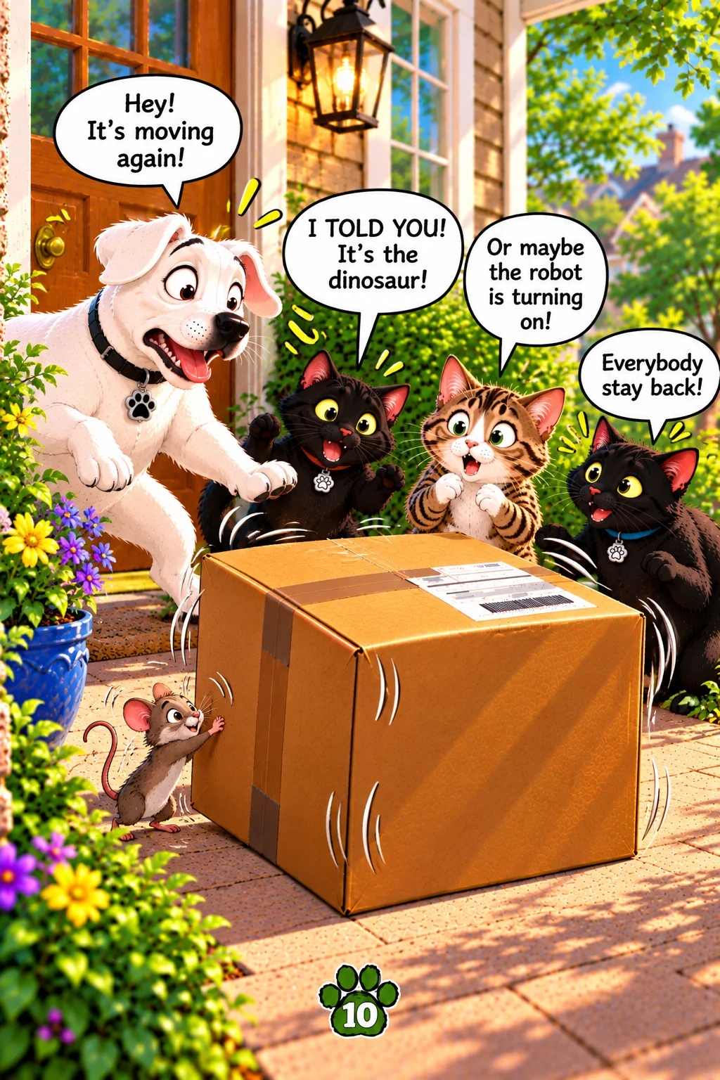 Illustrated story page 10 from Rex and the Mysterious Box